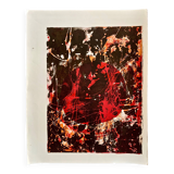 Original lithograph – Red & Black Gesture Lyrical Abstraction 60-70