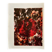 Lithographie originale – Gestuelle Rouge & Noir  Abstraction lyrique 60-70