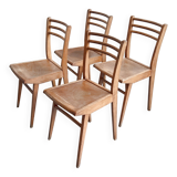 Set of 4 vintage Luterma bistro chairs 1950