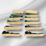 Set of twelve Vallauris majolica ceramic knife rests