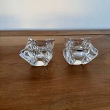 Pair of Daum candlesticks