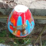 Glazed ceramic vase vintage 60s ceramics of gévaudan