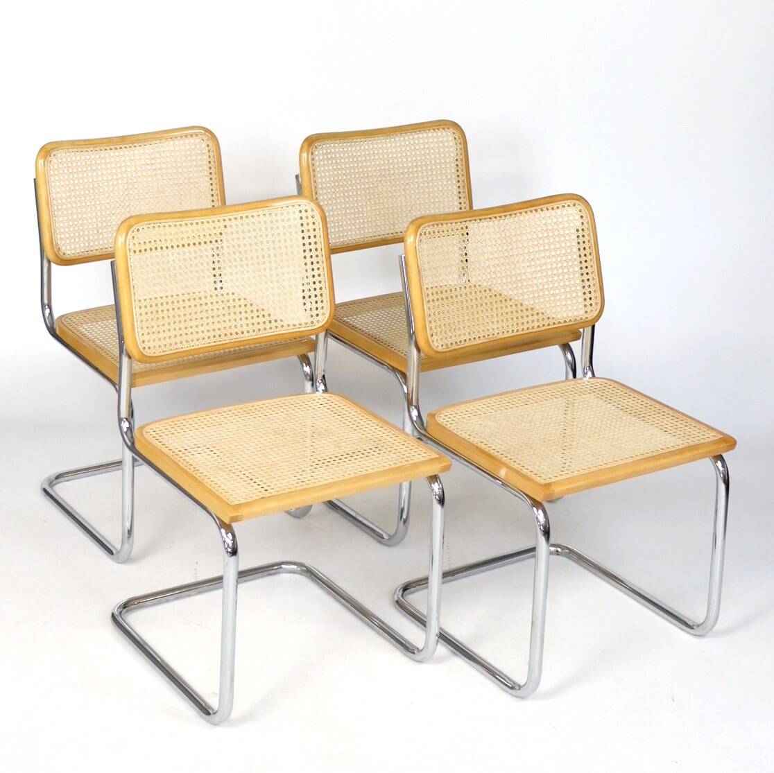 Set of four B 32 chairs by Marcel Breuer