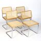 Serie de quatre chaise B 32 de Marcel Breuer