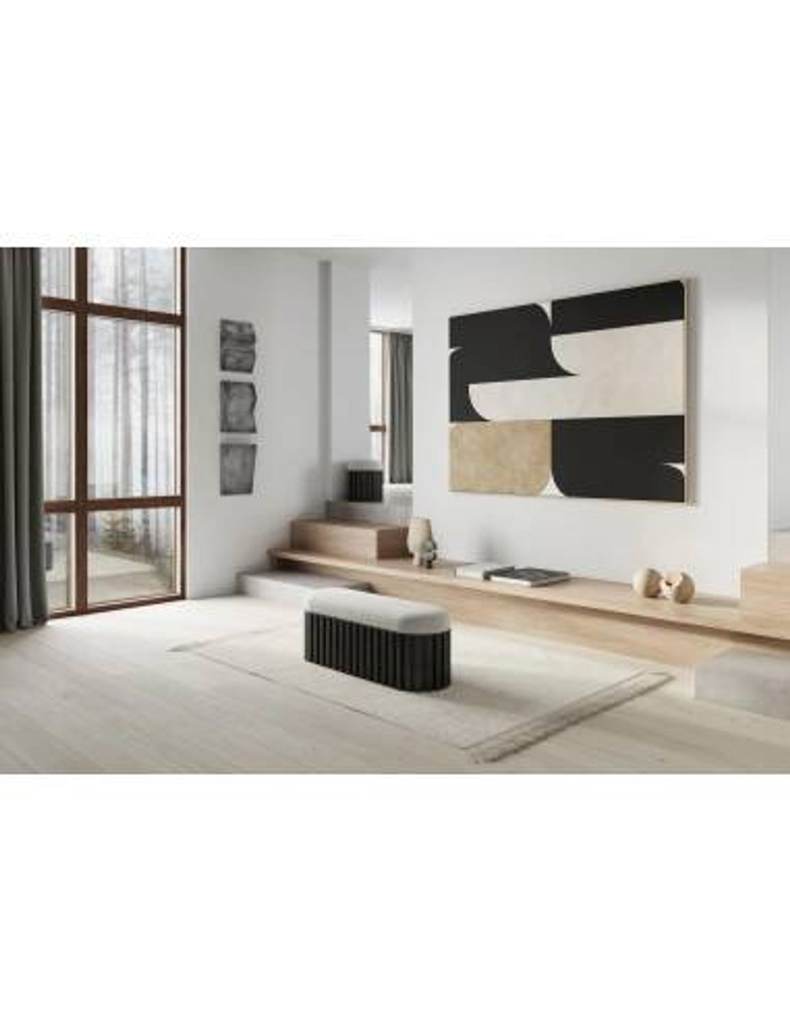Table lamp or wall lamp in sand color made of ceramic, contemporary work.