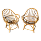 Set of 6 rattan armchairs from the 1960s, France.
