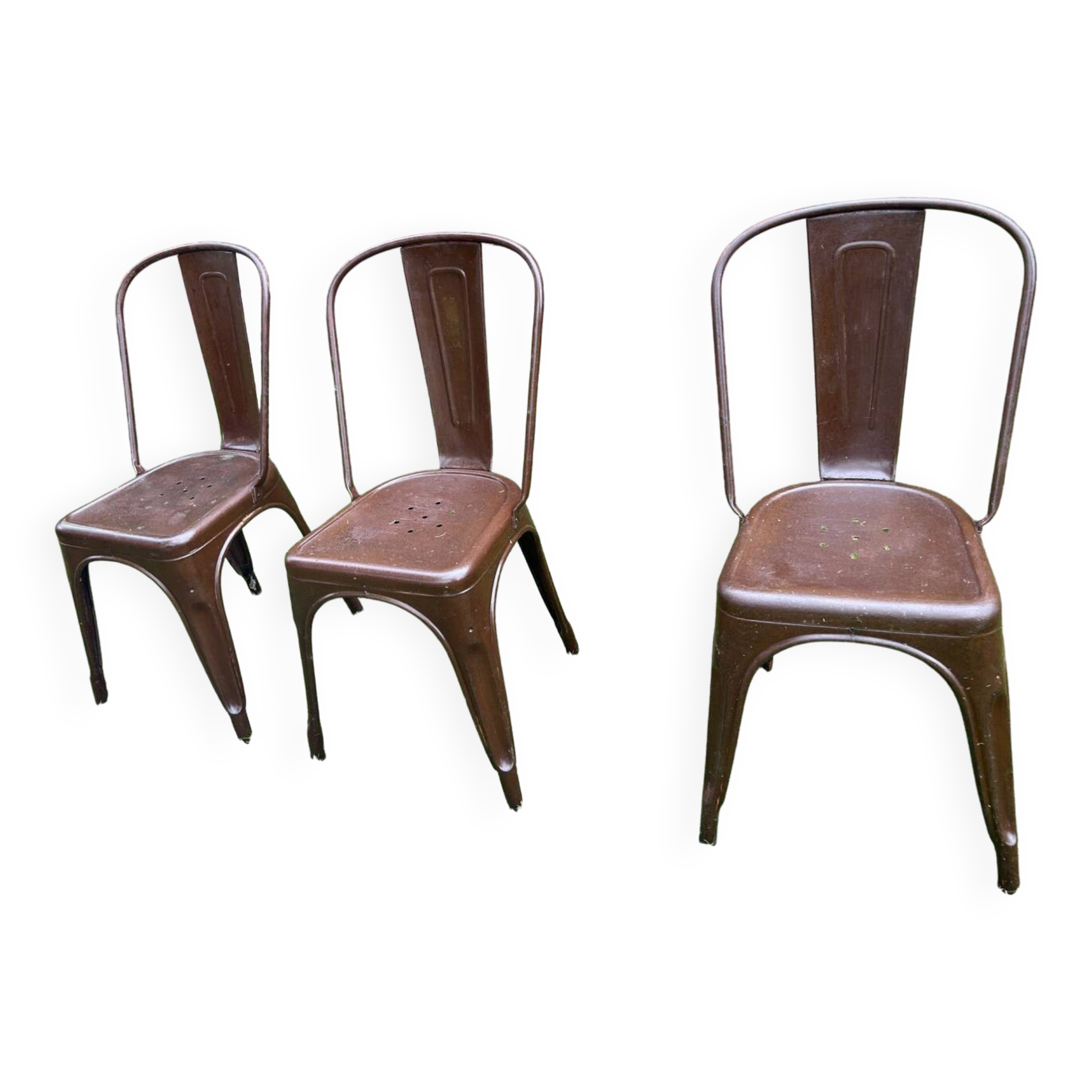 Old metal patio chairs