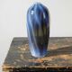 Vintage smoked glass vase lined with opaline, Murano bubble.