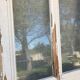 Old glass door