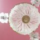 Old bronze ceiling light and 3 tulip flowers