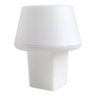 Minimalistic white plastic table lamp