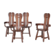 Set of Four Oak Mid-Century Dining Chairs