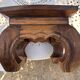 Carved wooden opium holder, traditional Asian style.