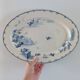 Plat ovale GIEN «Vol d’oiseaux». Vaisselle 1900 Art Nouveau.