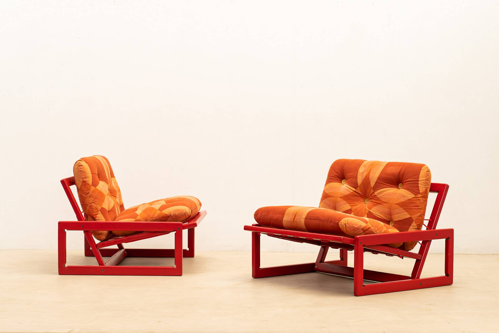 Pair of Carlotta lounge chairs by Tobia & Afra Scarpa for Cassina, Italy