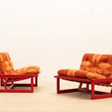 Paire de chaises longues Carlotta par Tobia & Afra Scarpa pour Cassina, Italie