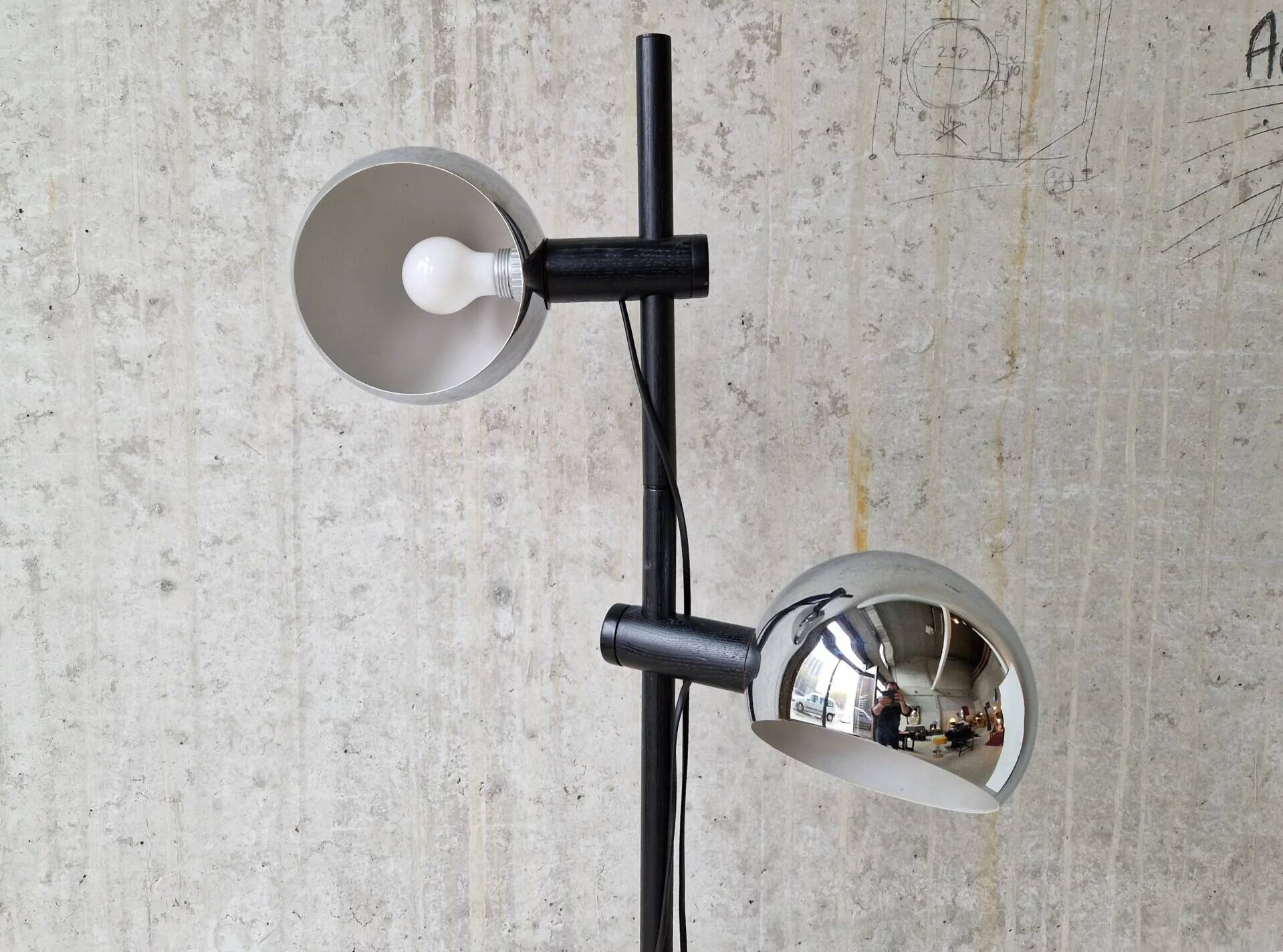 Temde Leuchten floor lamp, 1970s