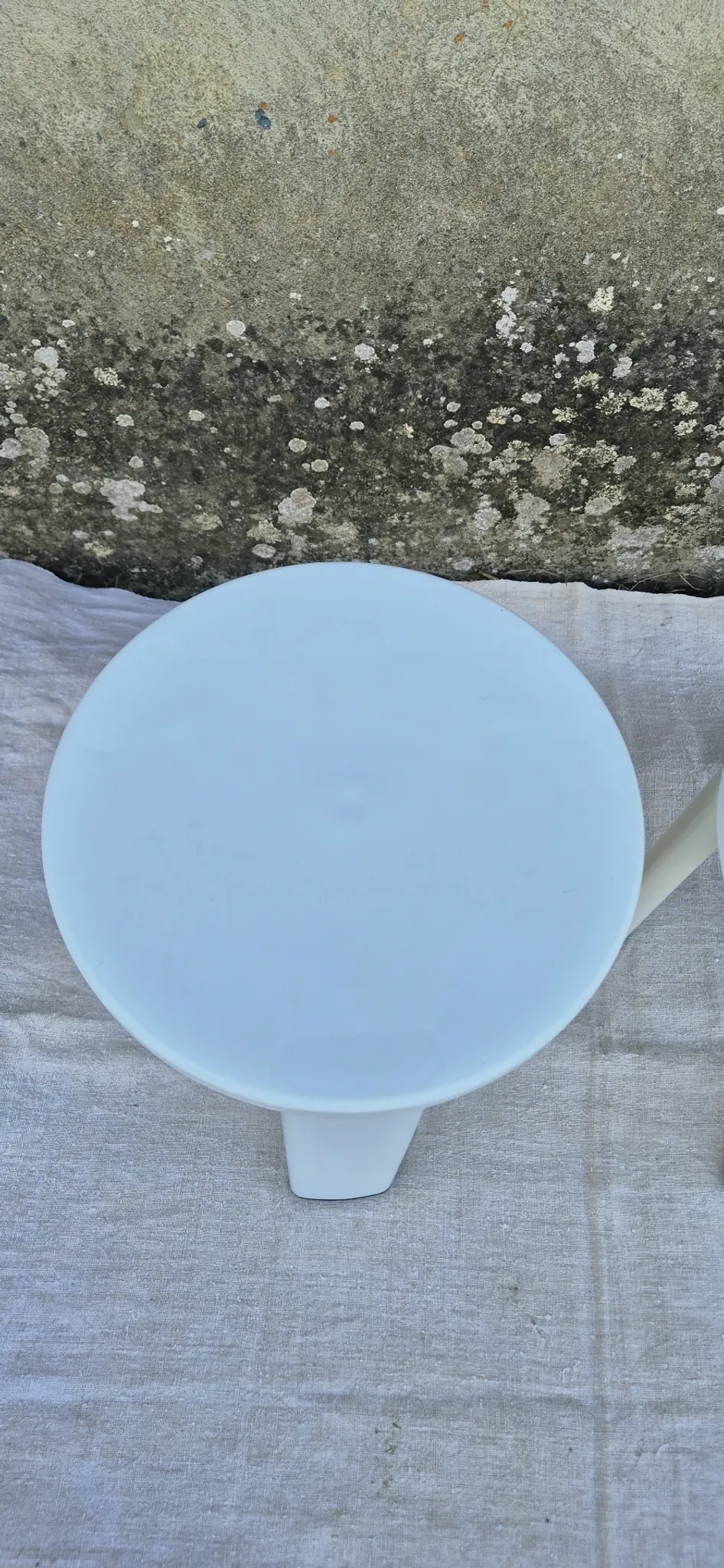 2 TATAY white plastic stools vintage 1970s
