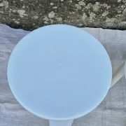 2 TATAY white plastic stools vintage 1970s