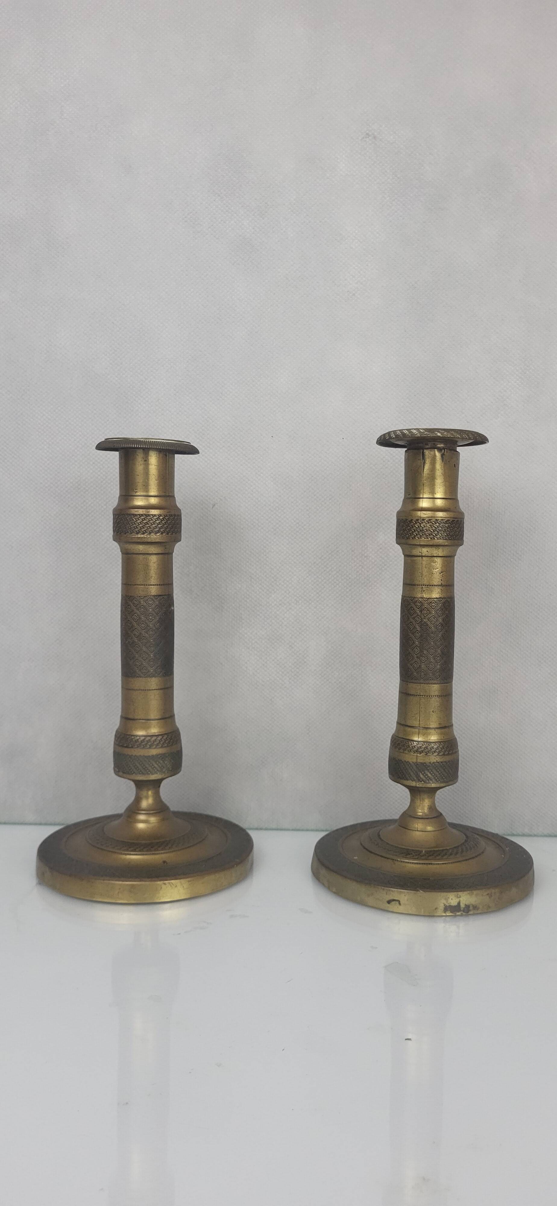 Pair of Empire candlesticks