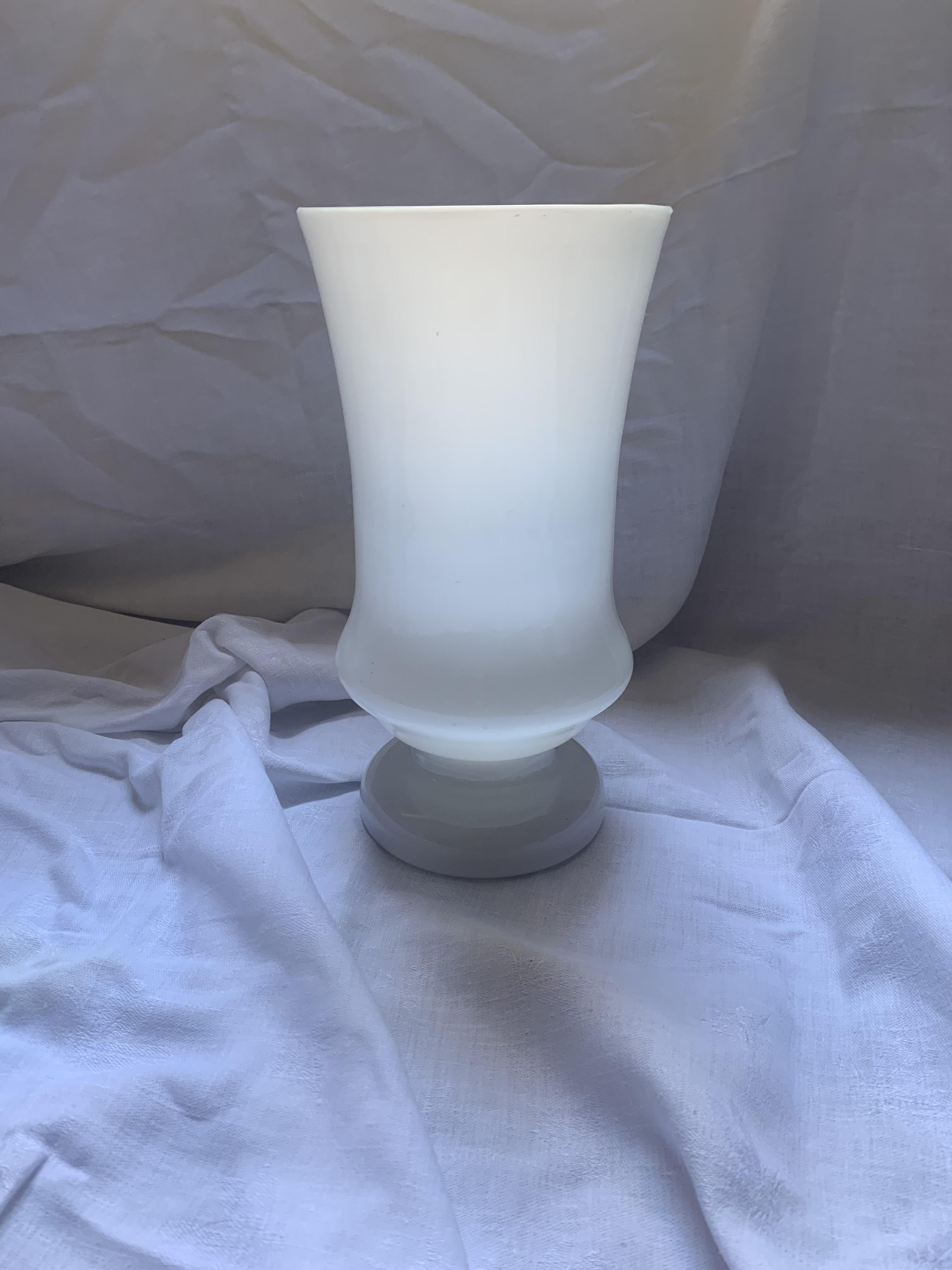 Vintage white opaline vase