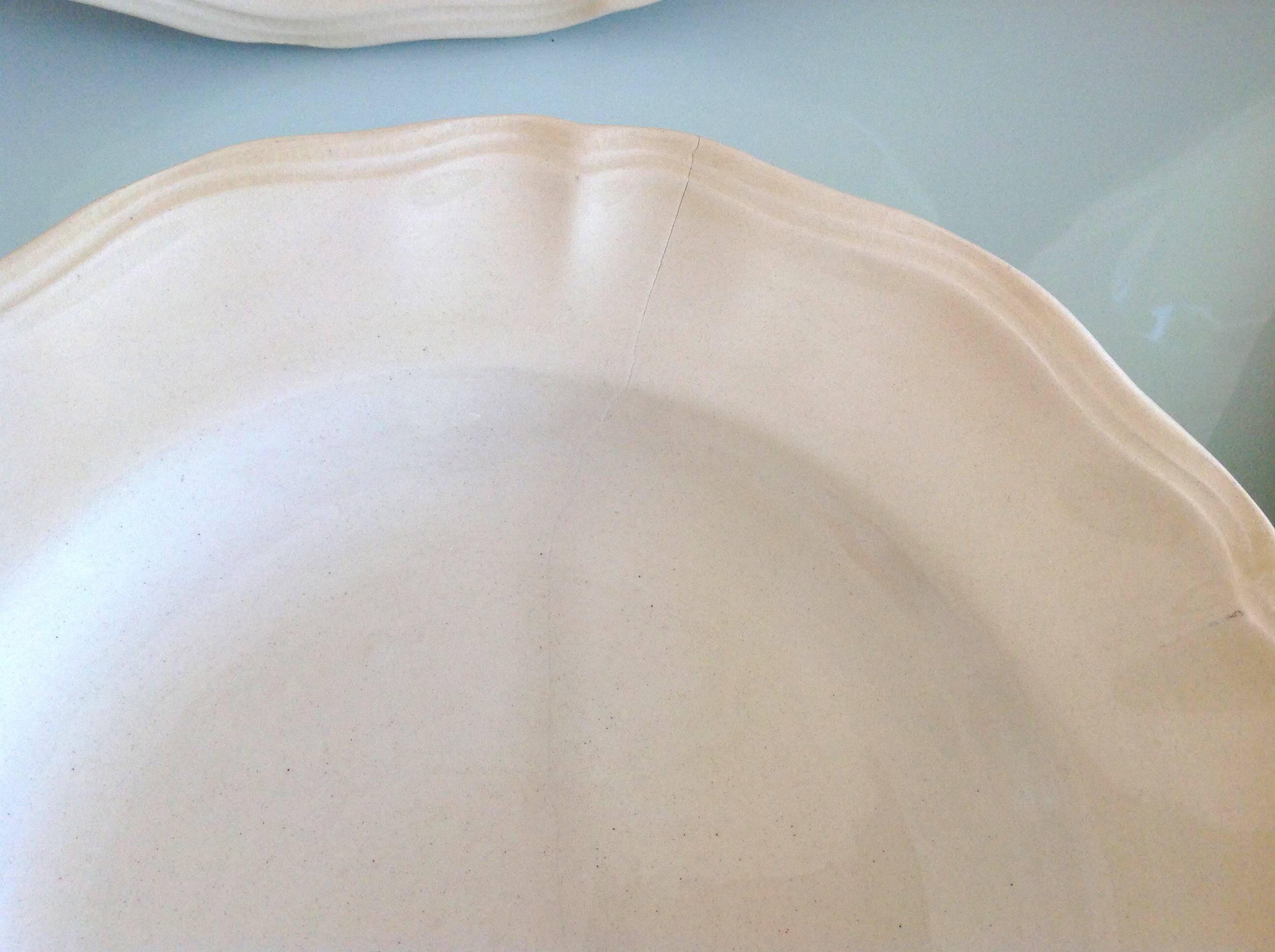 Four soup plates Ivory service/Faienceries de Sarreguemines/vintage 50