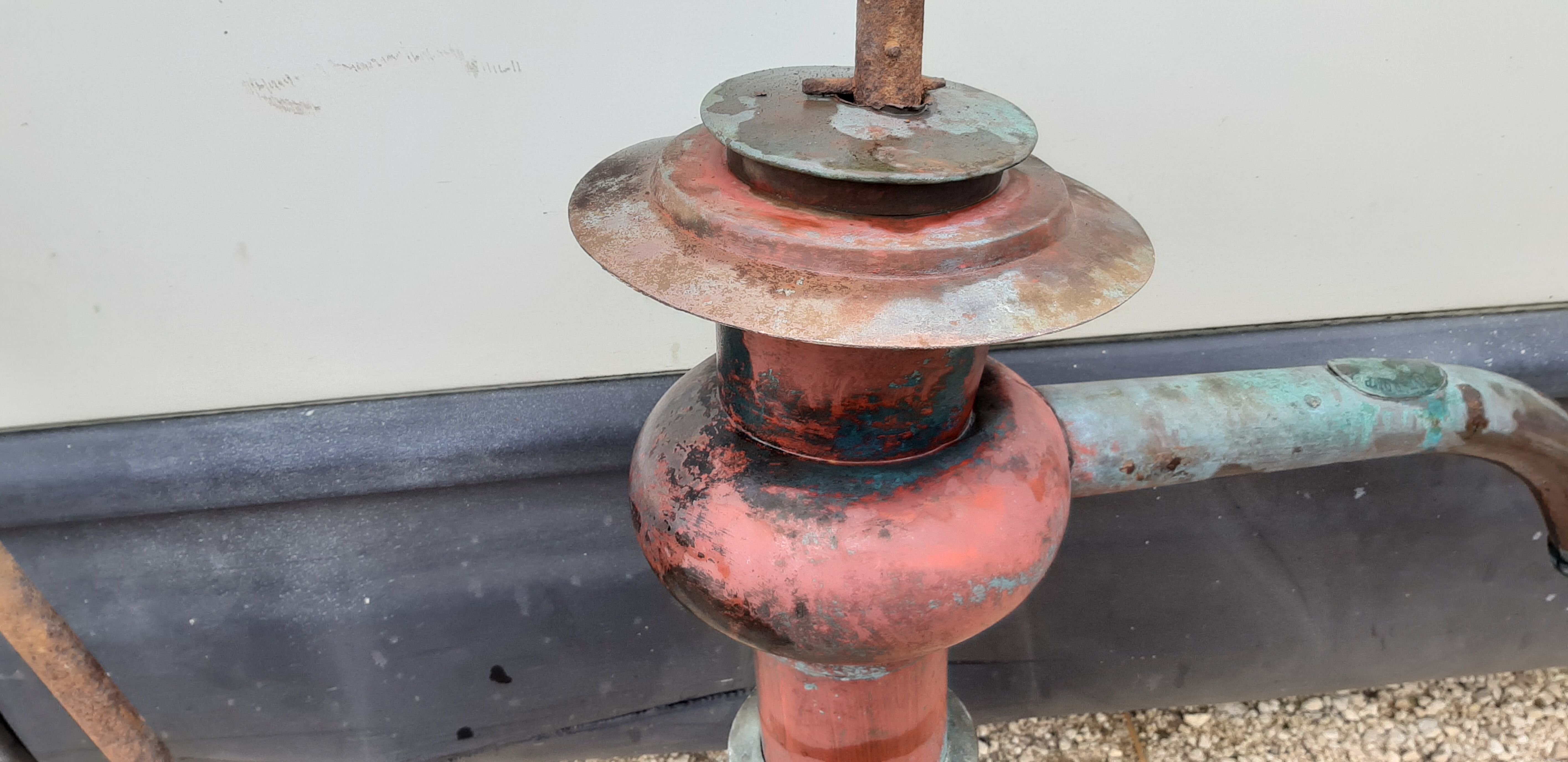 Red Copper Garden Well Pump 19th