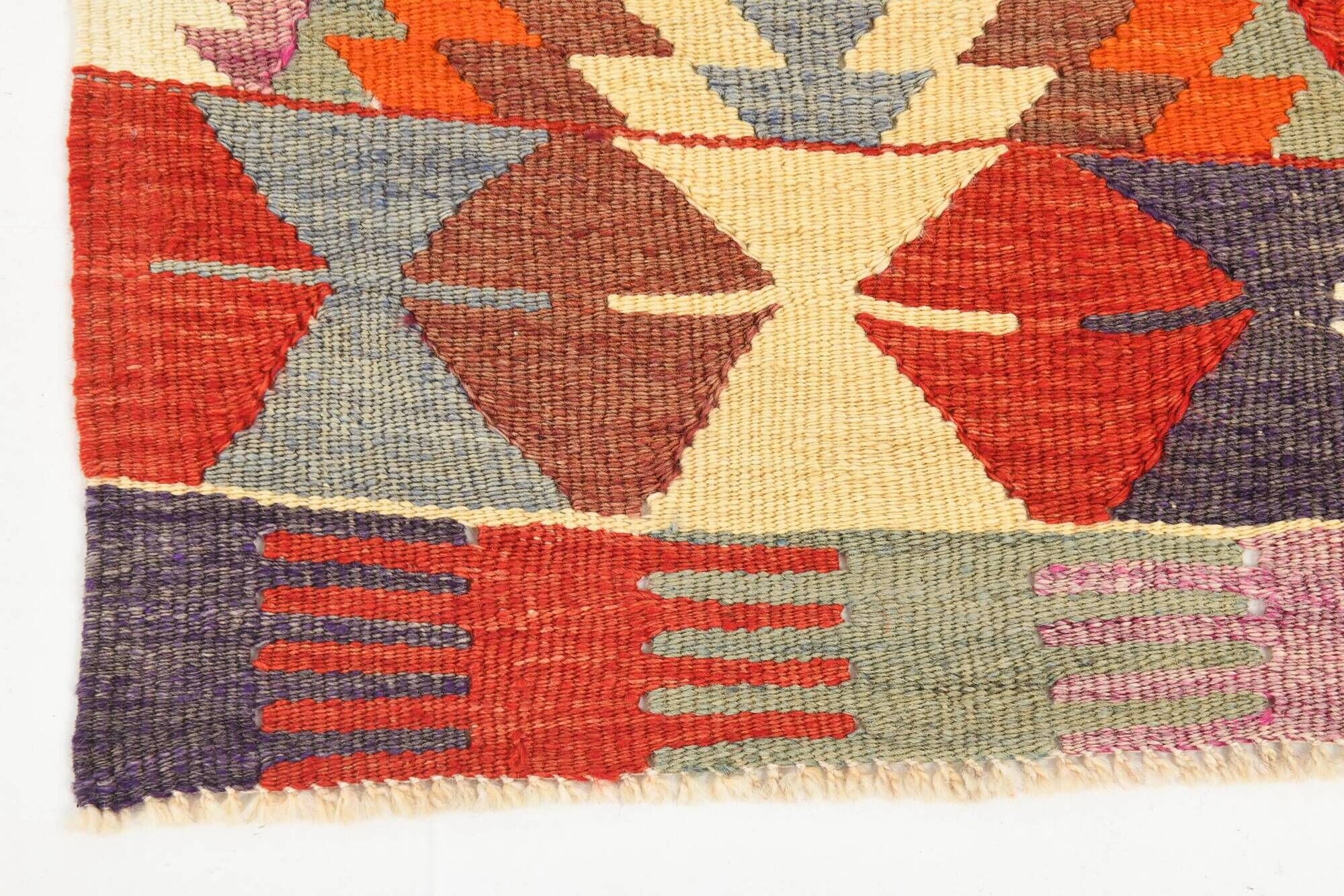6x8 Multicolor Geometric Style Anatolian Vintage Rug, 164x233Cm