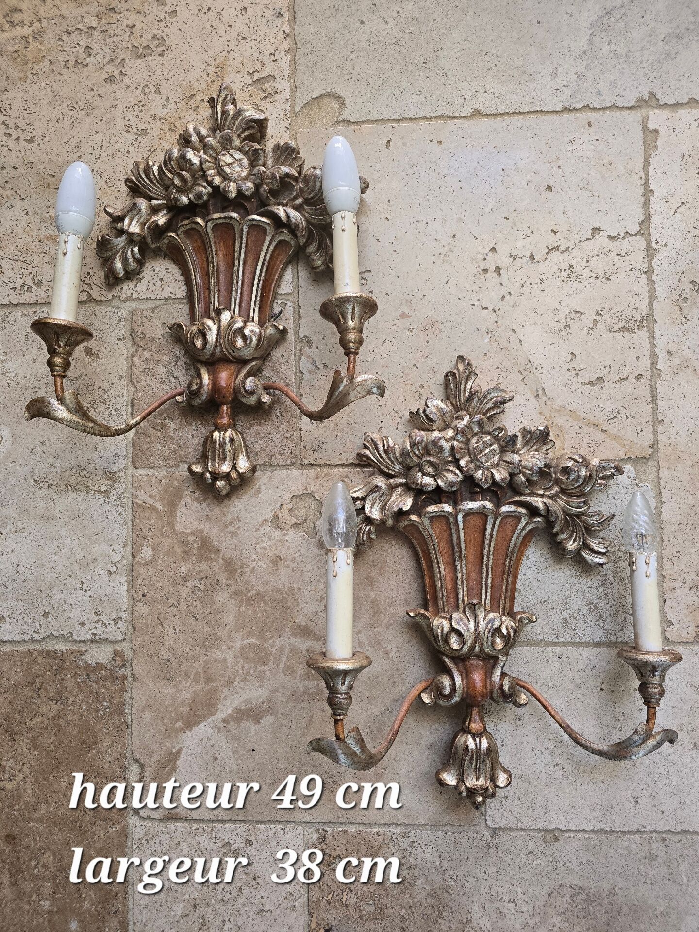 Paire d'appliques Palladio