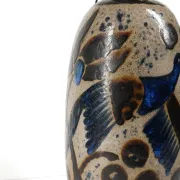 Art Deco Lamp in Stoneware with Blue Birds – Atelier Primavera, circa 1930