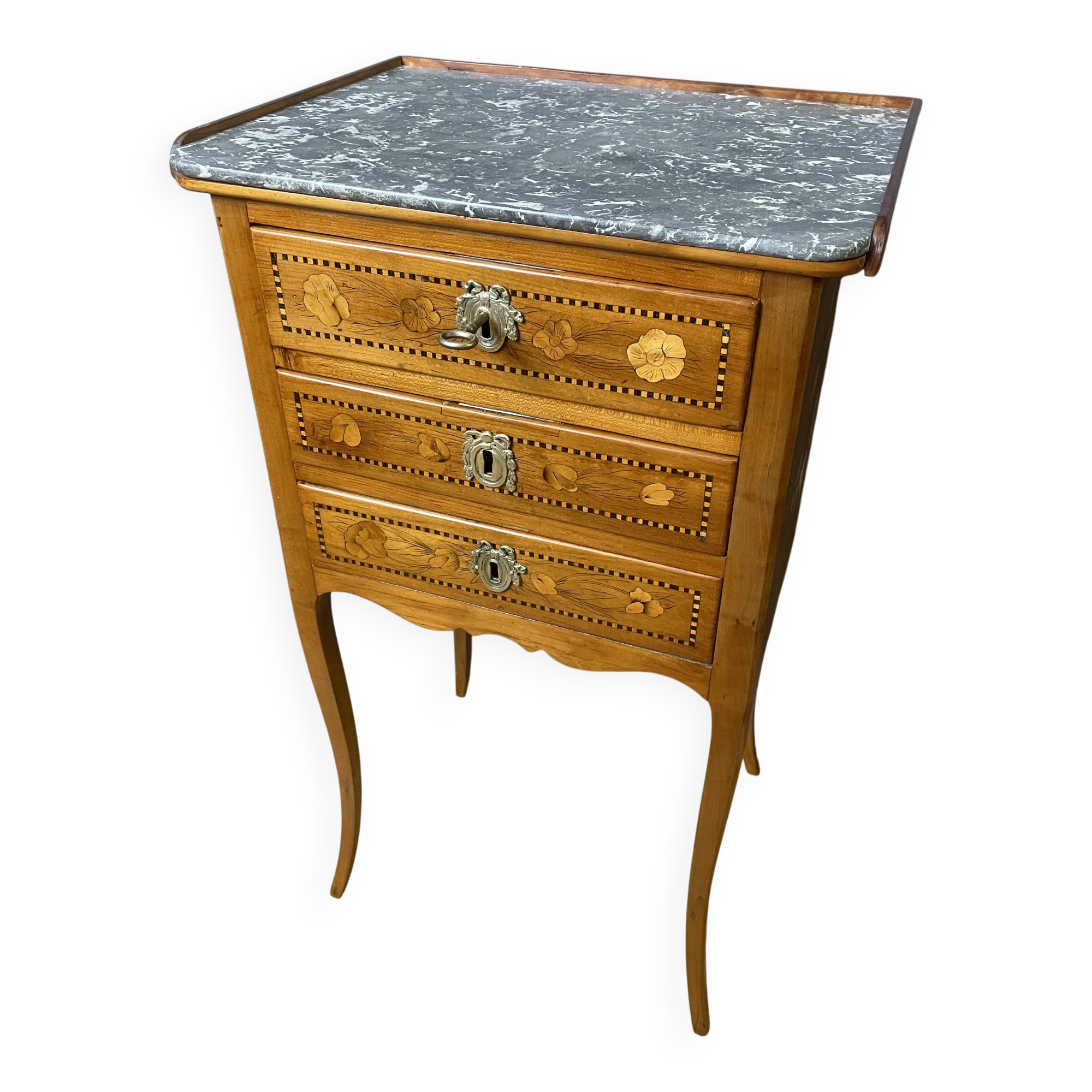 Louis XV period bedside table in cherry wood