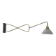 Old brass and prismatic glass xxl stem lamp