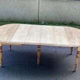 Large Louis Philippe extendable round dining table renovated 230cm