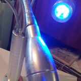 Lamp or wall lamp in brushed metal