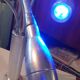 Lamp or wall lamp in brushed metal