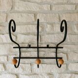 Coat rack/wrought iron hat holder