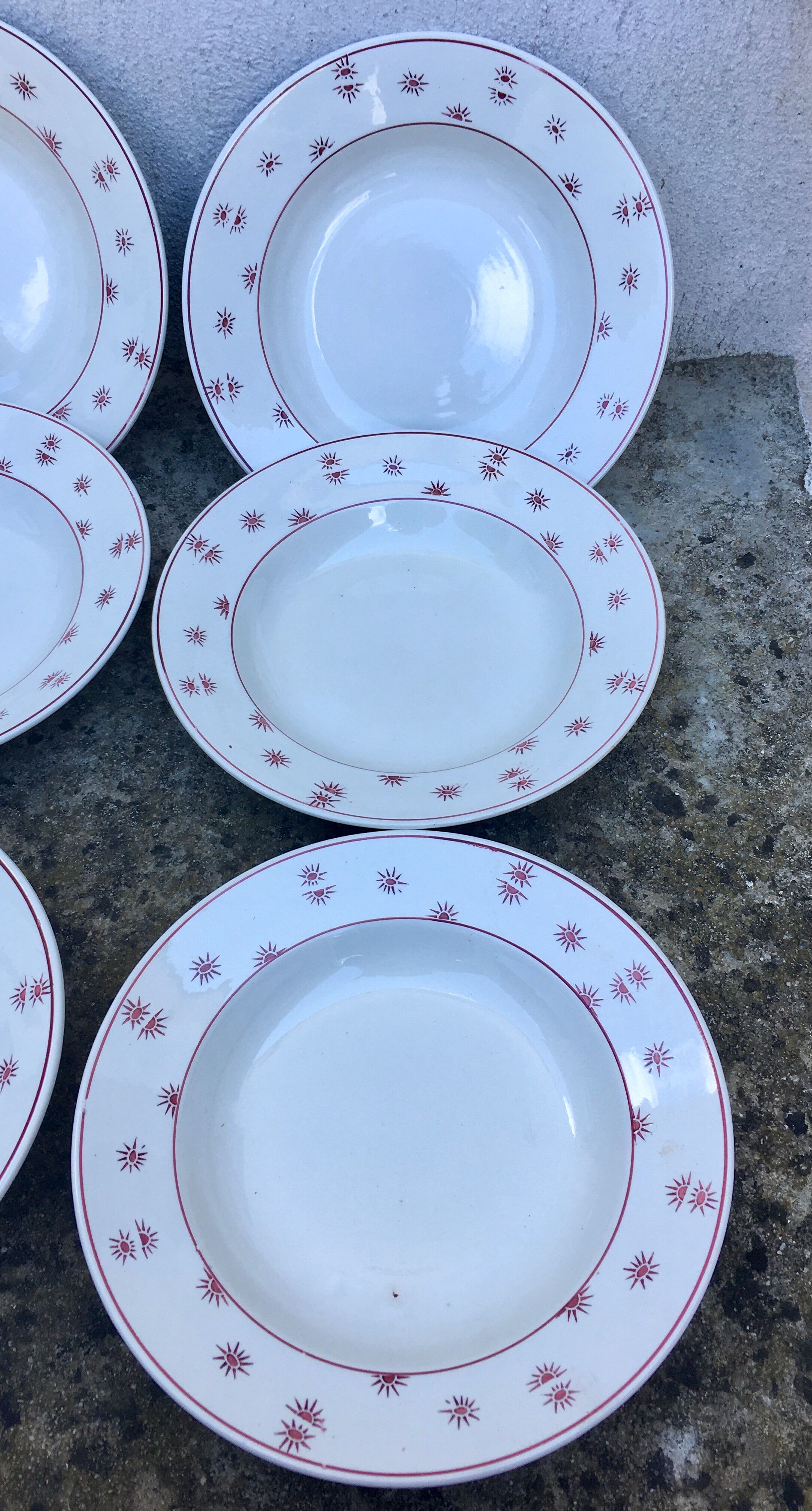 Hollow plates Digoin Sarreguemines model Andrée