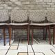Suite de 4 chaises scandinaves vintage en teck années  1960