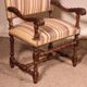 pair of Louis XIII period walnut armchairs - 17th century