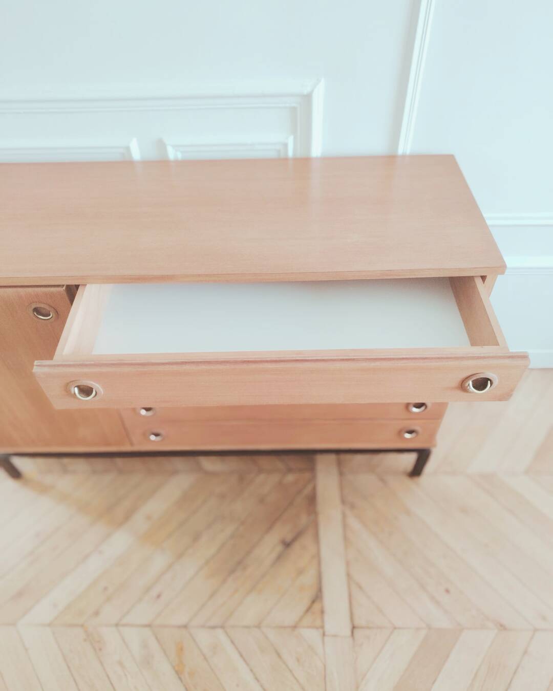 Enfilade/ Commode vintage rénové style anglais, années 70