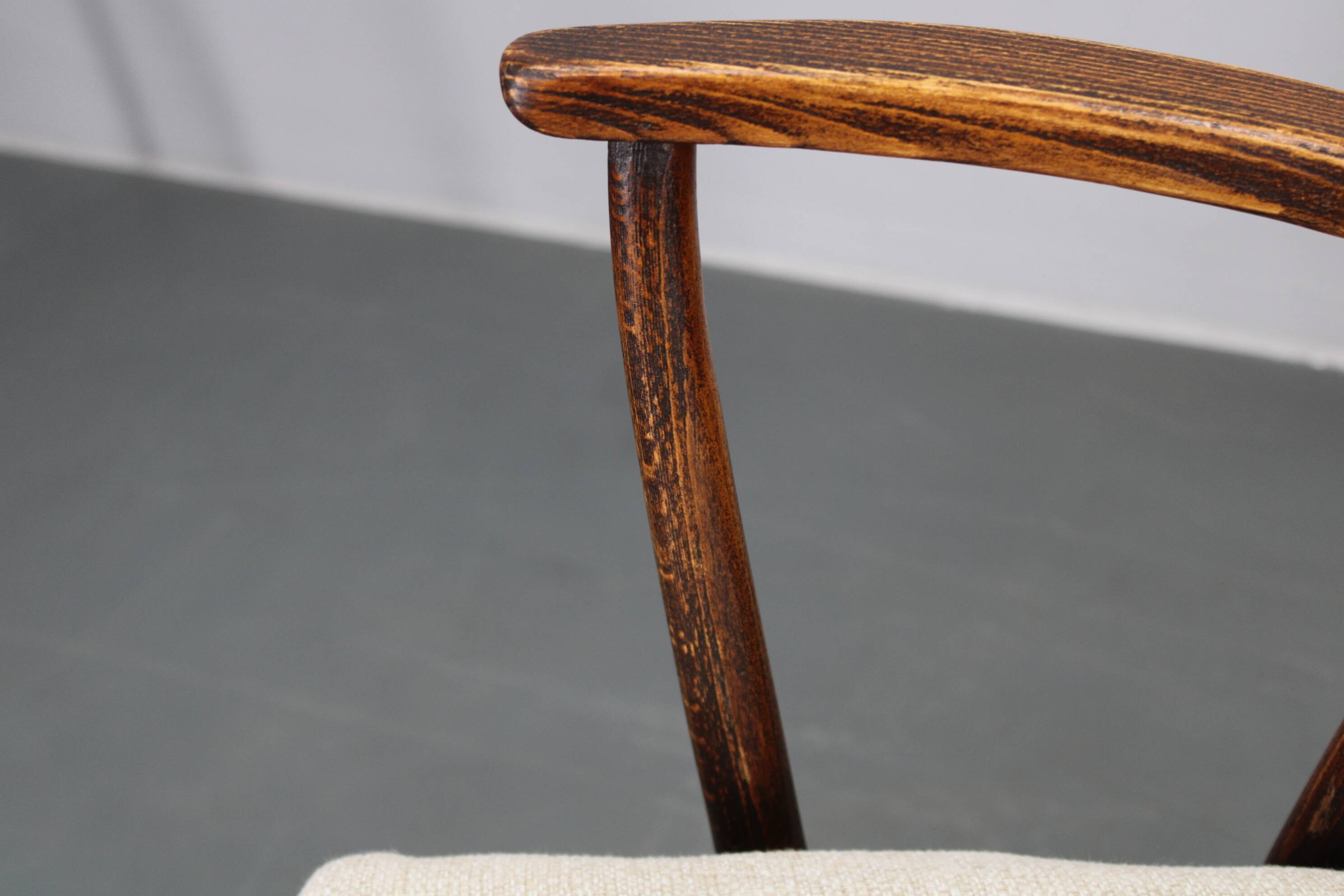 1960s Antonin Suman Set of Six Beech Dining Chairs, Restored