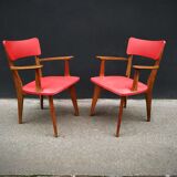 Paire de fauteuils scandinaves