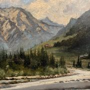 View of Chamonix, Jules Lorning, 1888