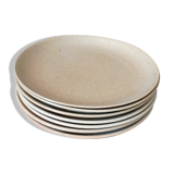 Set of seven plates in sandstone