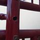 Old vintage red lacquered bamboo Asian coat rack