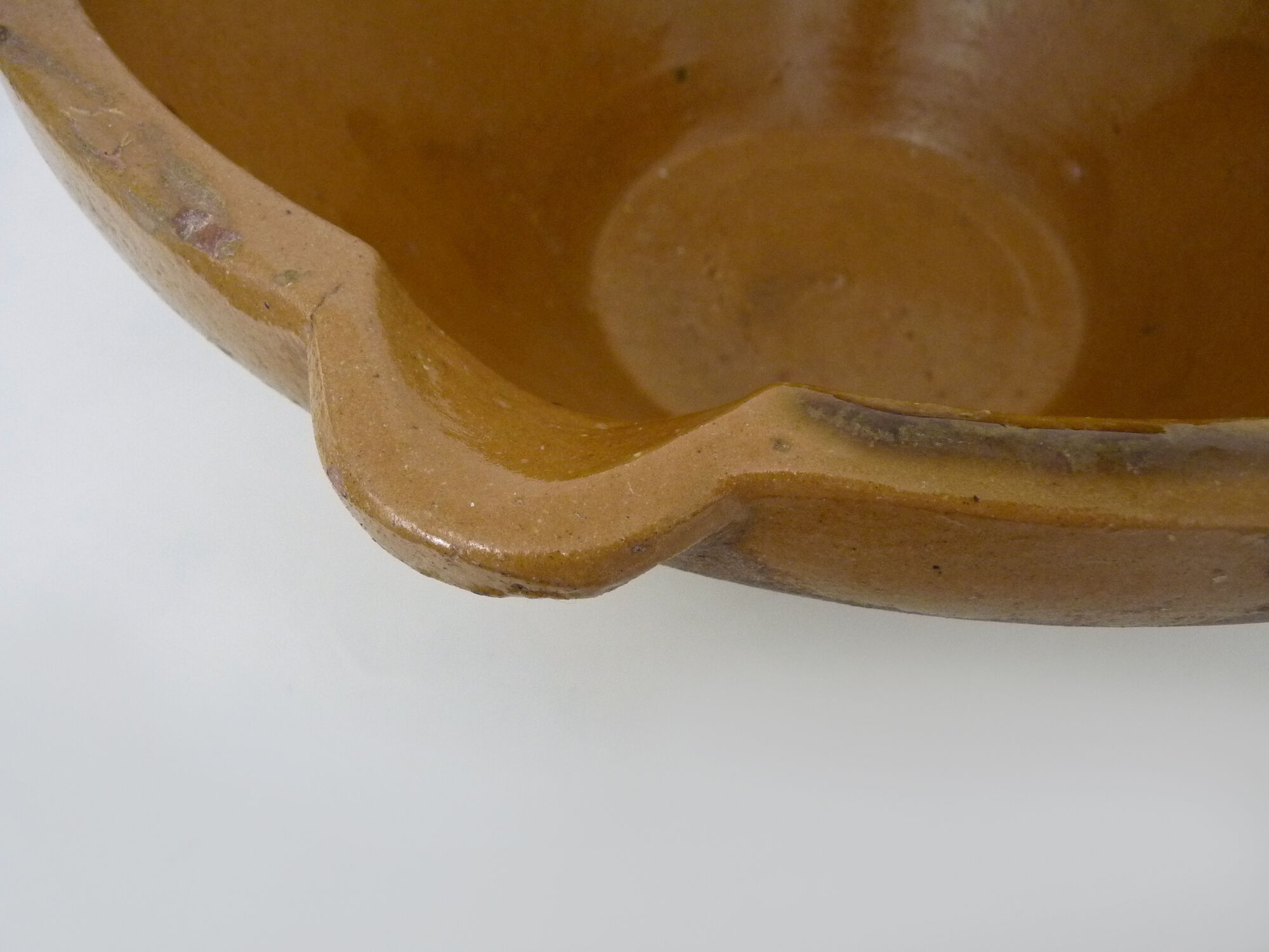 Large glazed yellow sandstone, south west of France. Pyrenees