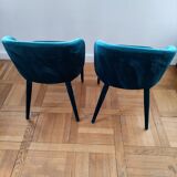 2 velvet table chairs - Perfect condition