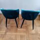 2 fauteuils de table velours