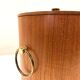 Vintage Scandinavian teak ice bucket - ice cube pinch