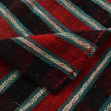 Red & Green Striped Turkish Kilim Rug, 202x312Cm